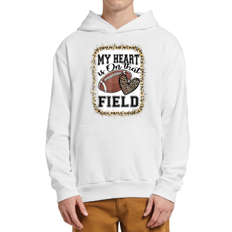 Bleached My Heart Is On That Field Football Mom Leopard Urban Pullover Hoodie | Artistshot