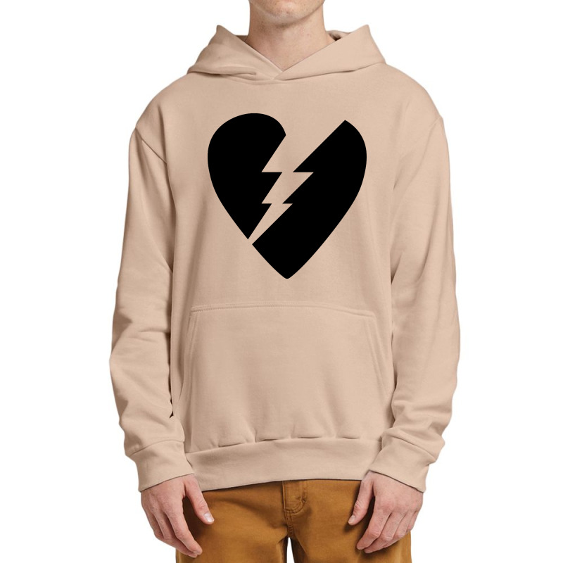 Black Broken Flash Heart Urban Pullover Hoodie by oatesorlandoi9eepf | Artistshot