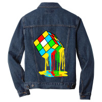 Love Brick Games Fan Of Rubriks Cube Men Denim Jacket | Artistshot