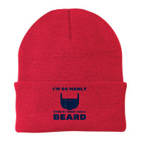 I'm So Manly Even My Shirt Has A Beard Tshirt   Funny Shirt Beanie | Artistshot