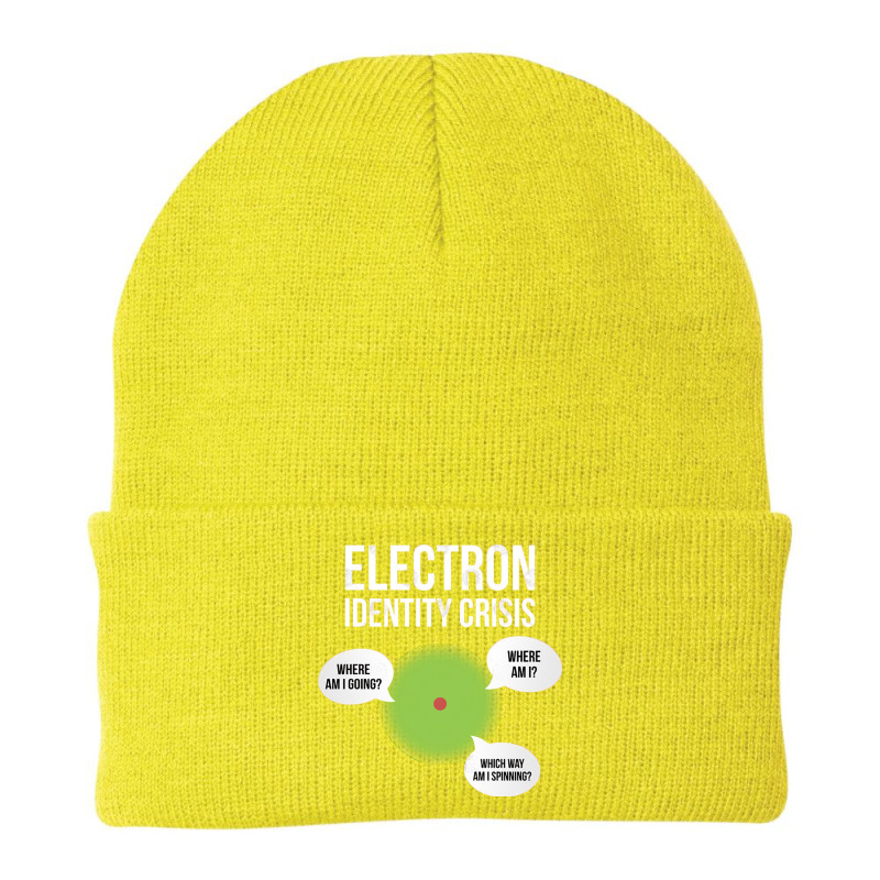 Electron Identity Crisis Funny Design Beanie | Artistshot