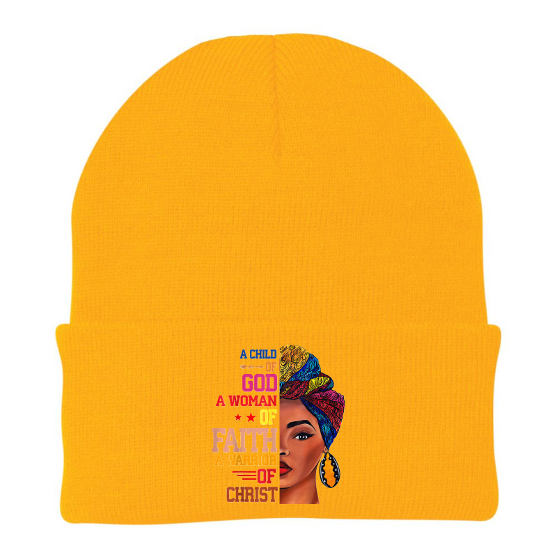 75.a Child Of God, A Warrior Of Christ, Black Girl Juneteenth Beanie | Artistshot