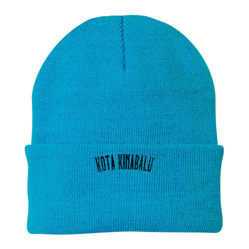 Kota Kinabalu Malaysia Vintage Black Text Apparel T Shirt Beanie by cm-arts | Artistshot