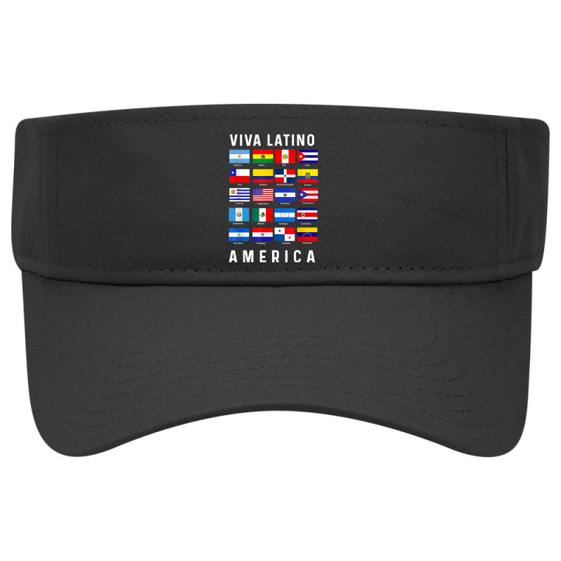 All Latin American Flags Countries Viva Latino America Tee T Shirt Visor hat by caulkyuladdenrxi | Artistshot