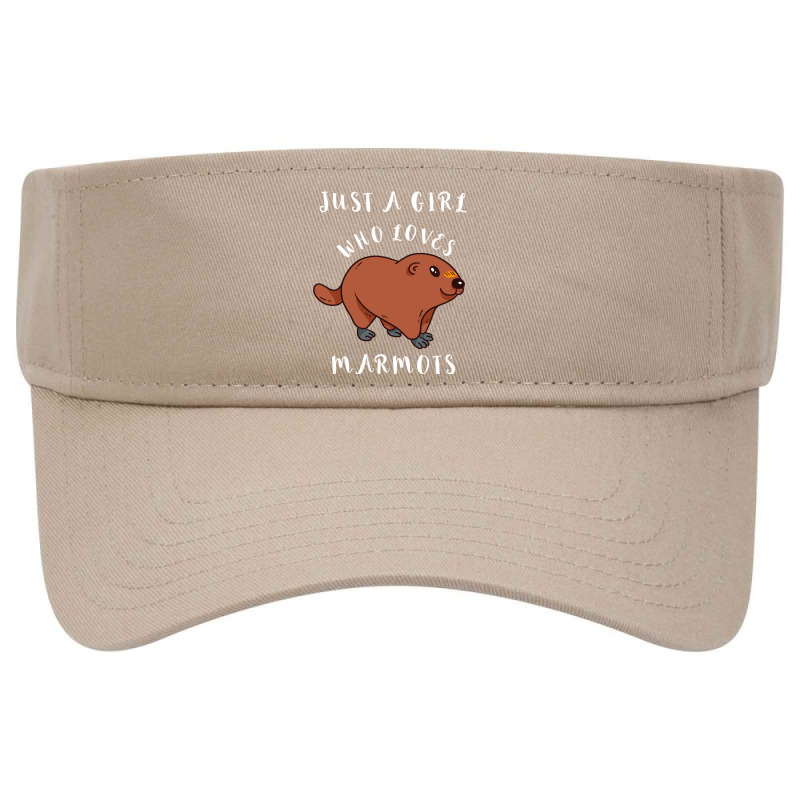 Just A Girl Who Loves Marmots Ground Hog Woodchuck Rodent Long Sleeve Visor Hat | Artistshot