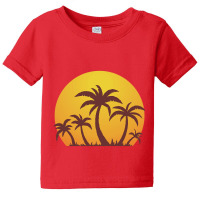 Palm Trees And Sun Baby Tee | Artistshot