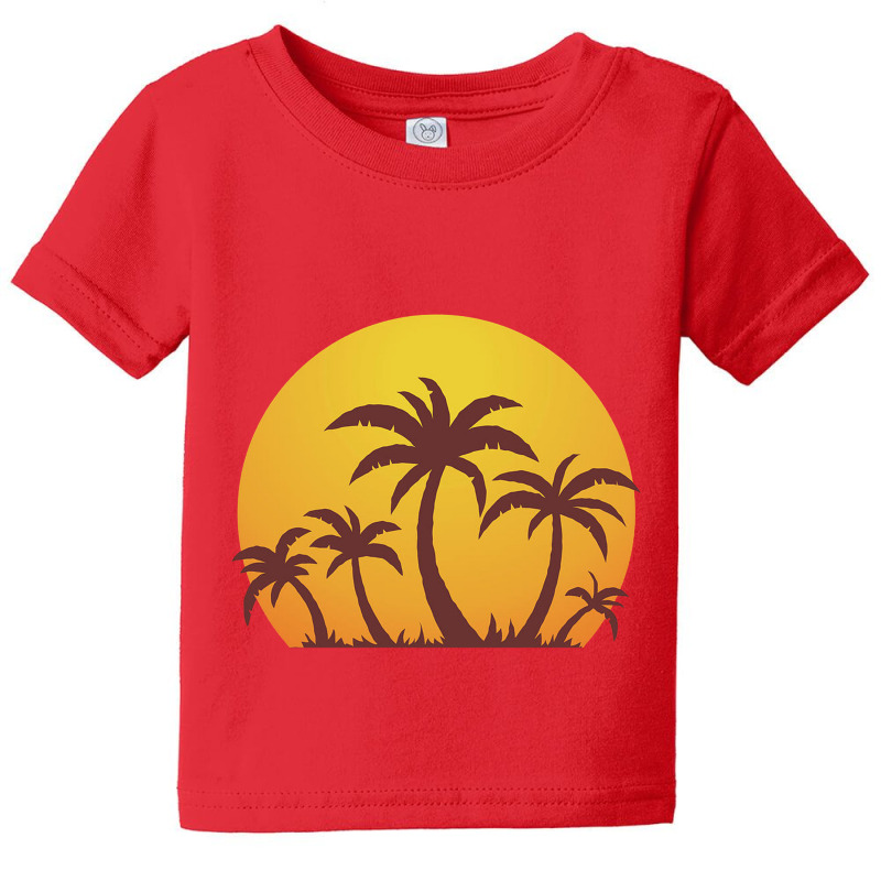 Palm Trees And Sun Baby Tee by Madun | Artistshot