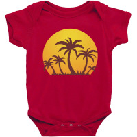 Palm Trees And Sun Baby Bodysuit | Artistshot