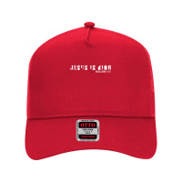 Jesus Is King Bible Verse Scripture Christian Animations Characters Mesh Back Trucker Hat | Artistshot