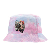 Graphic Picture  Light Novel Mens Funny Tie Dyed Bucket Hat | Artistshot