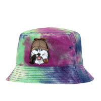 Detective Siberian Husky Spy Investigator Husky Dog Lover Tie Dyed Bucket Hat | Artistshot