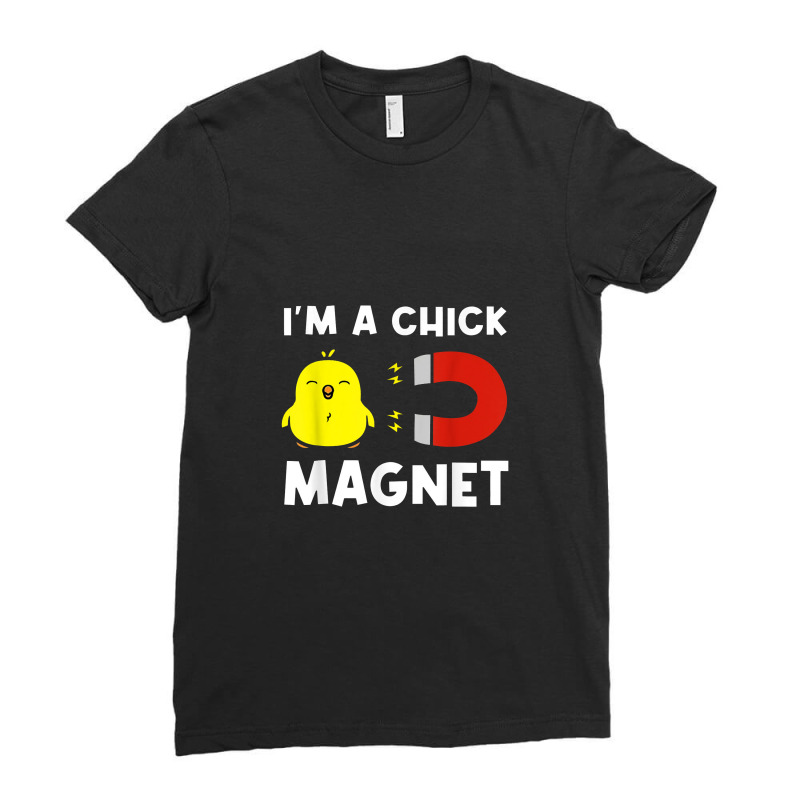 Chick Magnet Women Attraction Pun Joke Humor Funny Men Ladies Fitted T-Shirt by yuyurumpung | Artistshot