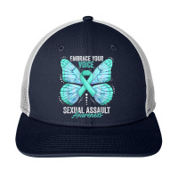 Sexual Assault Awareness Month Butterfly Teal Ribbon Snapback Trucker Cap | Artistshot