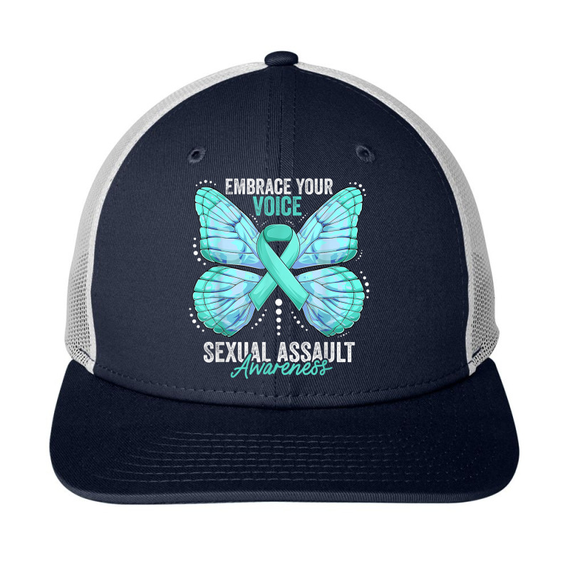 Sexual Assault Awareness Month Butterfly Teal Ribbon Snapback Trucker Cap by AntoineDesign | Artistshot