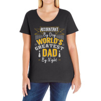 Accountant By Day World's Createst Dad By Night T Shirt Ladies Curvy T-shirt | Artistshot