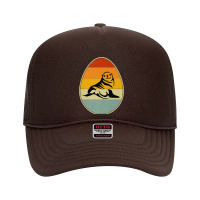 Retro Style Easter Egg Graphic Funny Easter Day Sea Lion Premium Foam Trucker Hat | Artistshot