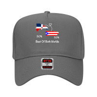 Half Puerto Rican Half Dominican Flag Map Combined Pr Rd Long Sleeve T Adjustable Baseball Cap | Artistshot