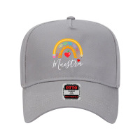 Maestra Cute Rainbow Regalos Para Maestra Bilingue Teache Adjustable Baseball Cap | Artistshot