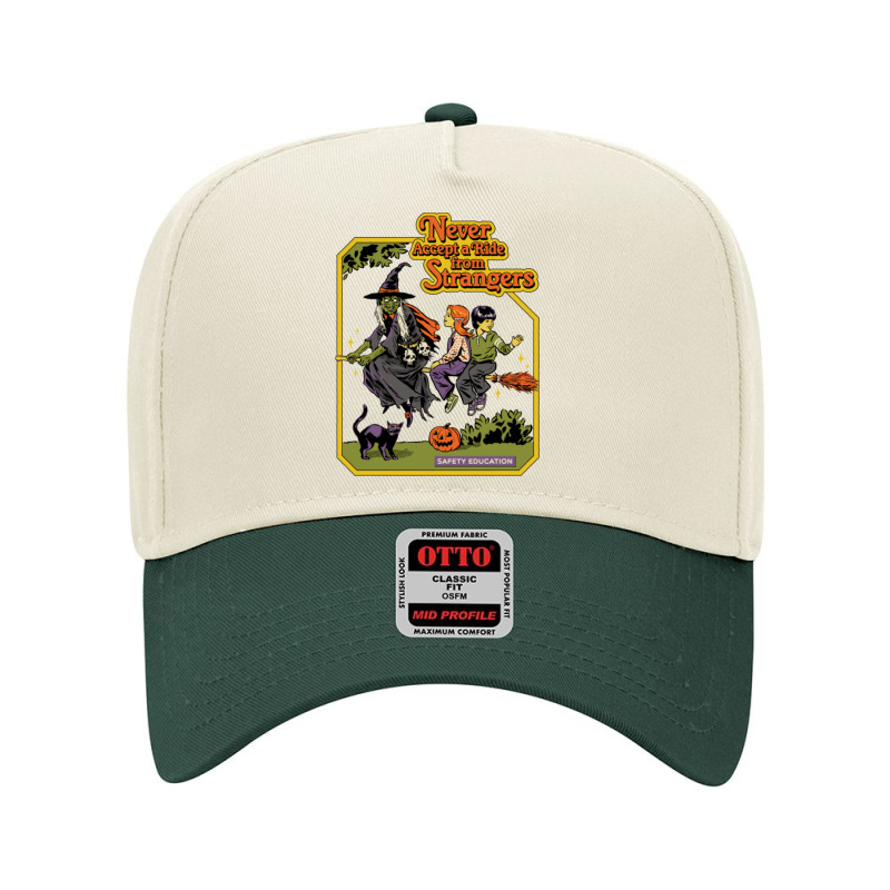 Never Accept A Ride From Strangers Adjustable Baseball Cap by cm-arts | Artistshot