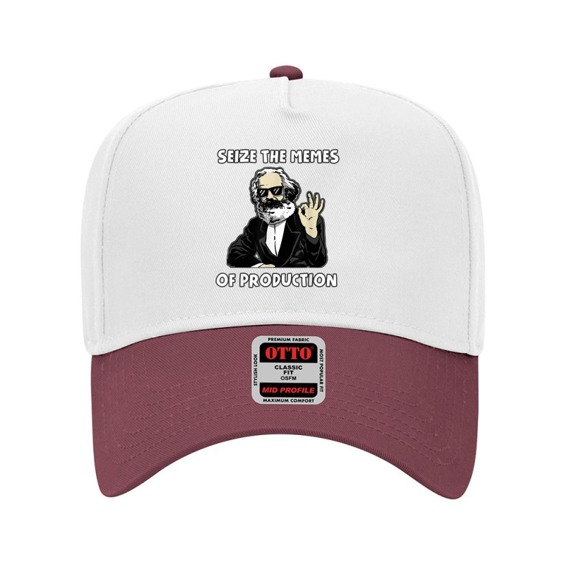 Seize The Memes Of Production Funny Karl Marx Communist Meme Adjustable Baseball Cap by xodagahewe | Artistshot