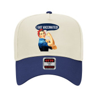 Pro Vaccine Vaccinated Rosie The Riveter Vaccinator T Shirt Adjustable Baseball Cap | Artistshot