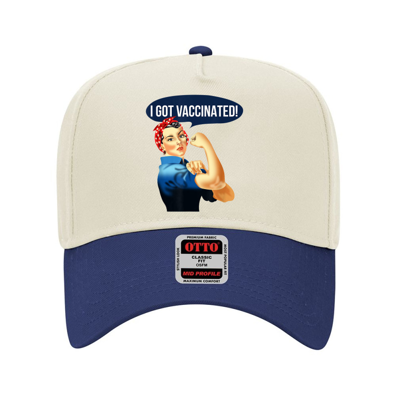 Pro Vaccine Vaccinated Rosie The Riveter Vaccinator T Shirt Adjustable Baseball Cap by cm-arts | Artistshot