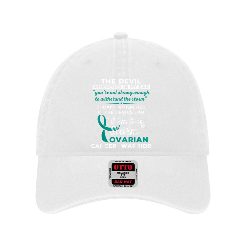 I Am The Storm Ovarian Cancer Warrior Dyed Cap | Artistshot