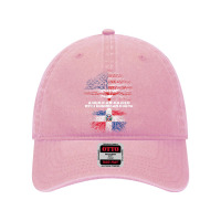 American Raised With Dominican Roots Republic T Shirt Dyed Cap | Artistshot