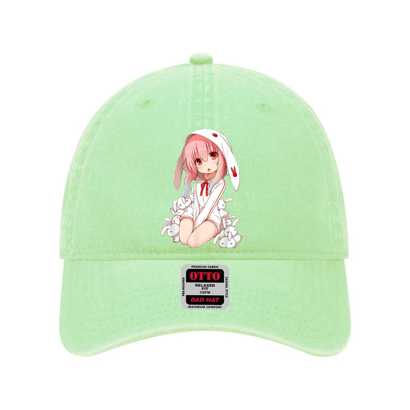 Kawaii Anime Girl Easter Bunny  Atomic Bullfrog Studios Dyed Cap by MarquesDesign | Artistshot