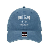 Block Island Rhode Island Ri Vintage Nautical Sports Design Dyed Cap | Artistshot