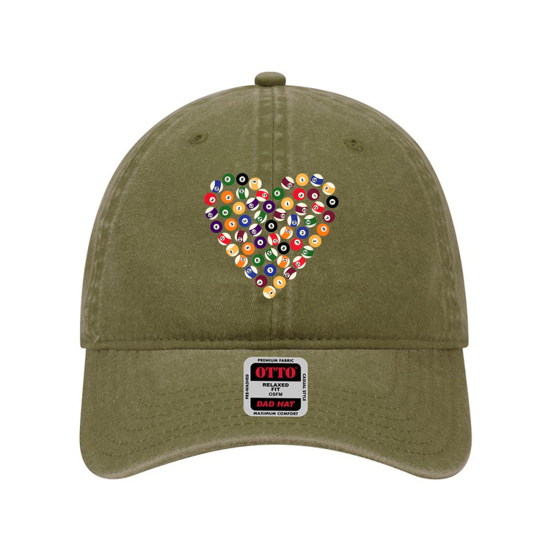 Pool Player Billiard Balls Heart For Pool & Billiards Lovers T Shirt Dyed Cap | Artistshot