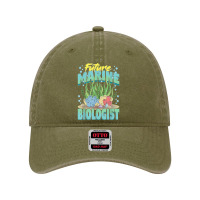 Future Marine Biologist Ocean Life Marine Biology Student Dyed Cap | Artistshot