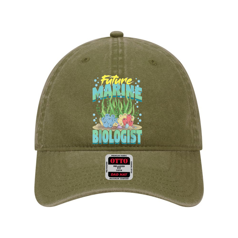 Future Marine Biologist Ocean Life Marine Biology Student Dyed Cap | Artistshot