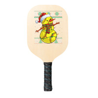 Funny Snowman Softball Christmas Ball Ugly Sweater Pickleball Paddle | Artistshot