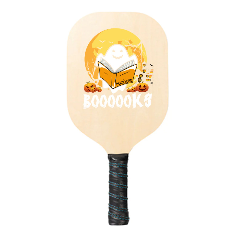 Booooks Ghost Boo Read Books Library Teacher Moon Bookworm Pickleball Paddle | Artistshot