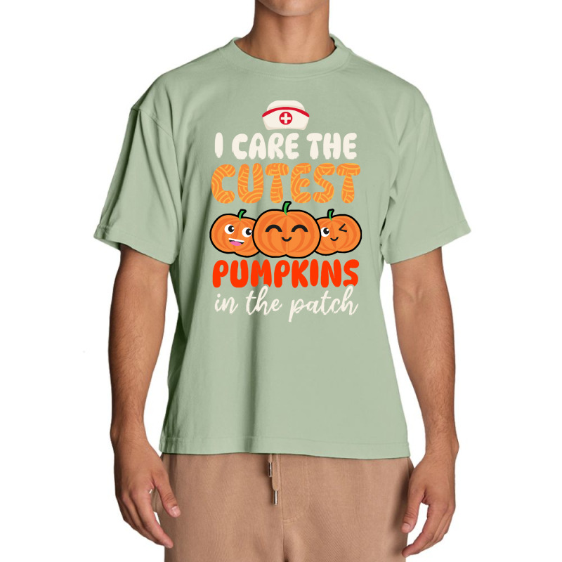 Thanksgiving Nurse   Care For Cutest Pumpkins T- Urban Heavy T-shirt | Artistshot