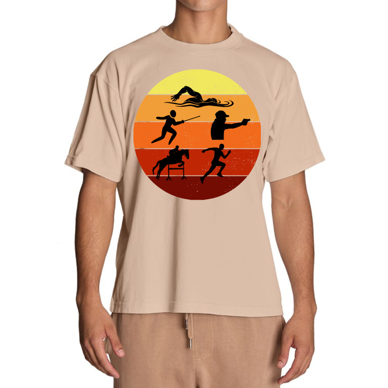 Modern Pentathlon Modern Pentathlon - Swimming Fencing Riding Shooting Urban Heavy T-shirt | Artistshot