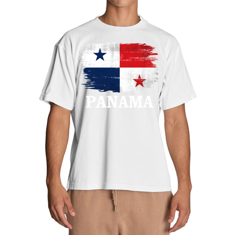 Vintage Panama Flag For Panamanian Gift Long Sleeve T Shirt Urban Heavy T-shirt by cm-arts | Artistshot