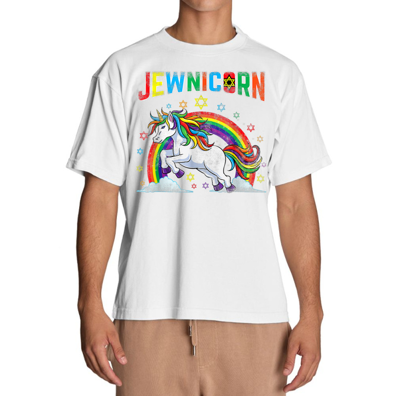 Jewnicorn Jewish Unicorn Hanukkah Chanukah Urban Heavy T-shirt | Artistshot