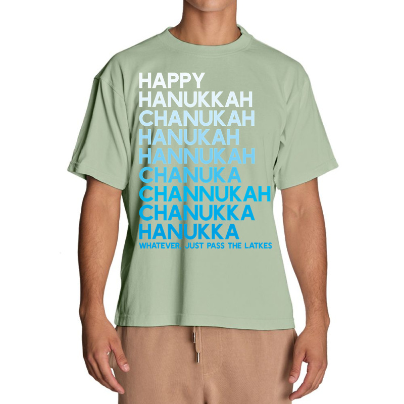 Happy Hanukkah Jewish Holiday Chanukah Menorah Dreidel Urban Heavy T-shirt | Artistshot