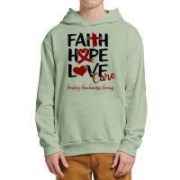 Faith Hope Love Cure Hereditary Hemochromatosis Awareness Urban Pullover Hoodie | Artistshot