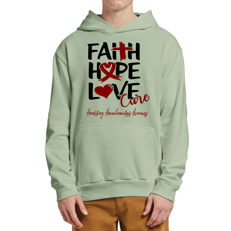 Faith Hope Love Cure Hereditary Hemochromatosis Awareness Urban Pullover Hoodie by JACOBMCCOLLUM | Artistshot