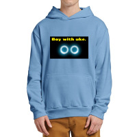 Boy Uke...he_s With A Uke Ukulele Urban Pullover Hoodie | Artistshot