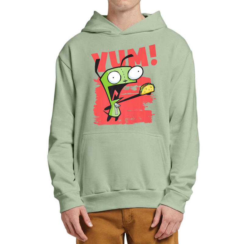 Invader Zim Gir Screaming Yum! Taco Portrait Urban Pullover Hoodie by cm-arts | Artistshot