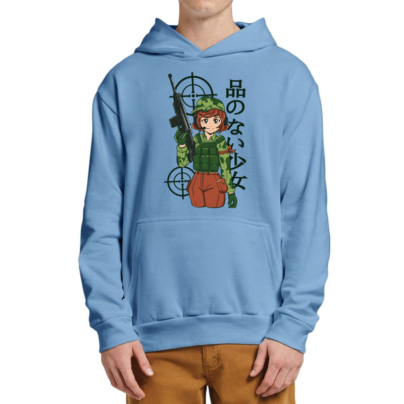 Anime Soldier Girl Urban Pullover Hoodie | Artistshot