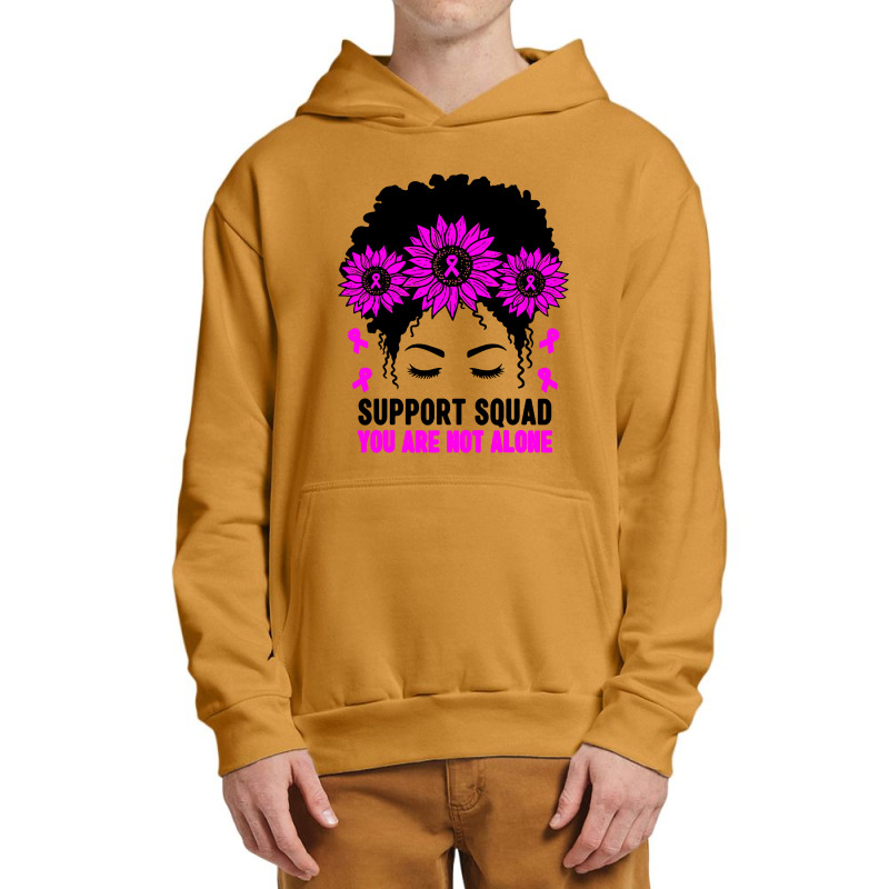 Awareness Support Squad Messy Bun Pink Warrior Urban Pullover Hoodie | Artistshot