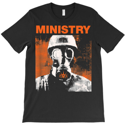 Ministry – Orange Gas Mask T Shirt T-shirt Designed By Chantaaudelia