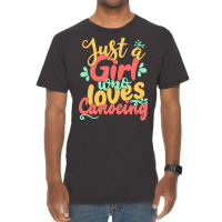 Just A Girl Who Love T  Shirt Just A Girl Who Loves Canoeing Gift Prod Vintage T-shirt | Artistshot