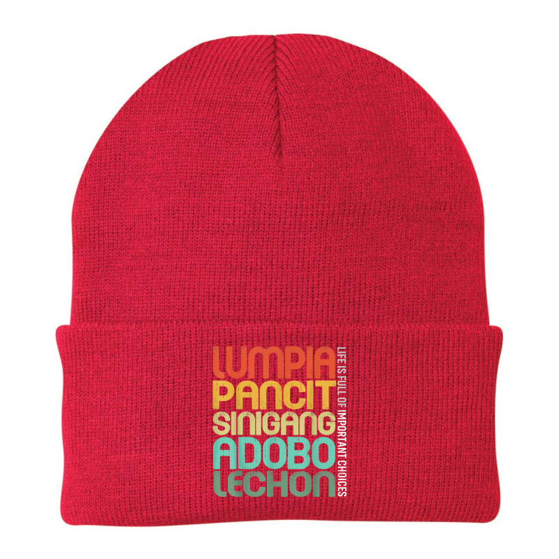 Filipino Philippine Food Lumpia Pancit Sinigang Adobo Lechon T Shirt Beanie by cm-arts | Artistshot