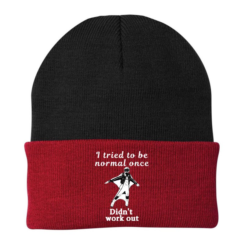 I Tried To Be Normal Once Did Not Work Out White Text Classic Beanie by cm-arts | Artistshot